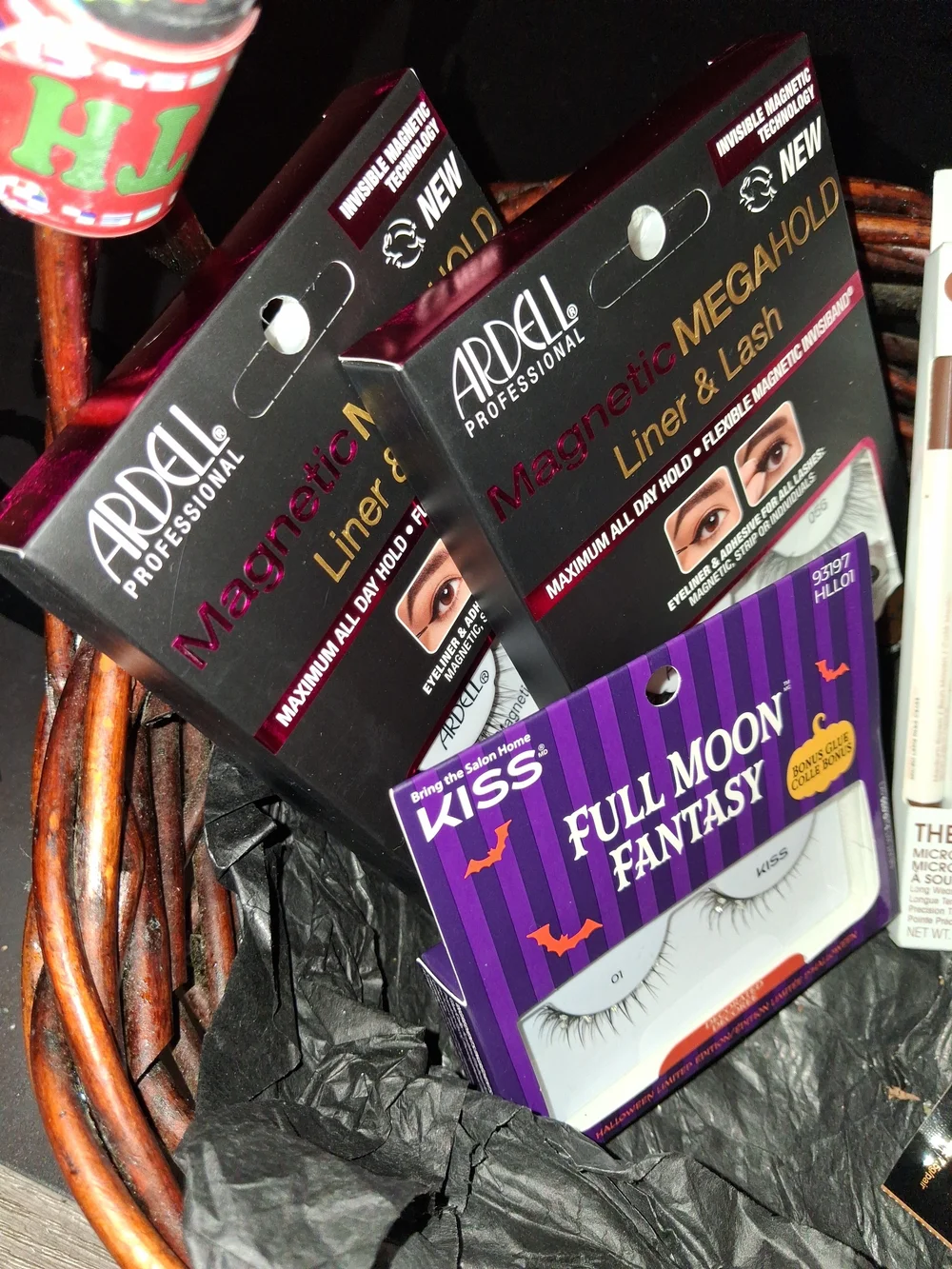 Assorted Full Size Beauty Lot Ardell Magnetic MegaHold, KISS Full Moon, NYX